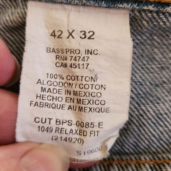 RedHead Bass Pro men's 42x32 blue denim relaxed fit jeans - Picture 4 of 5